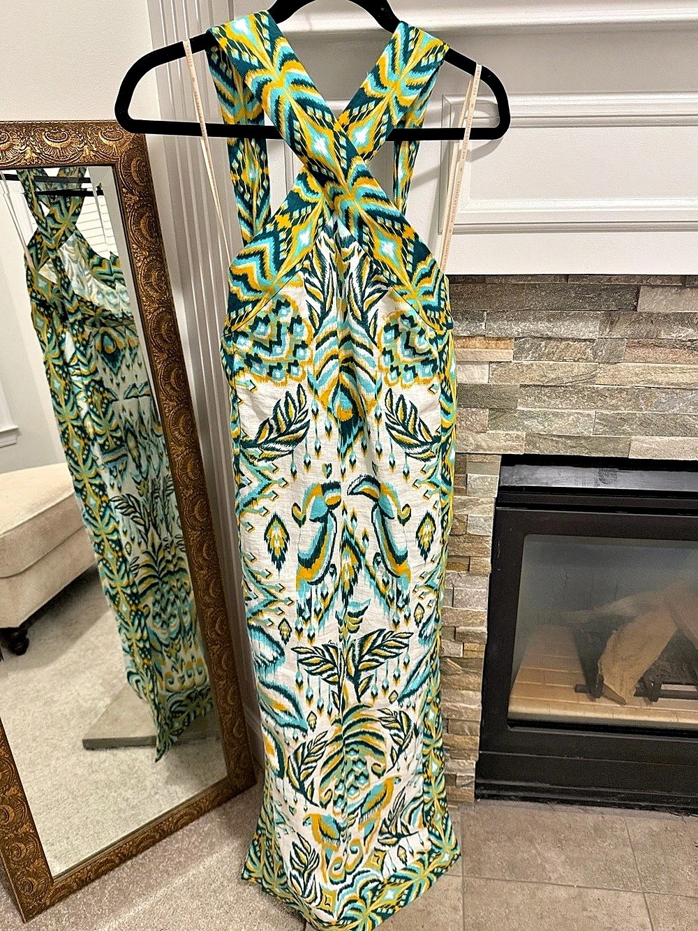 Farm Rio Tropical Tapestry Linen Dress Size Small NWT